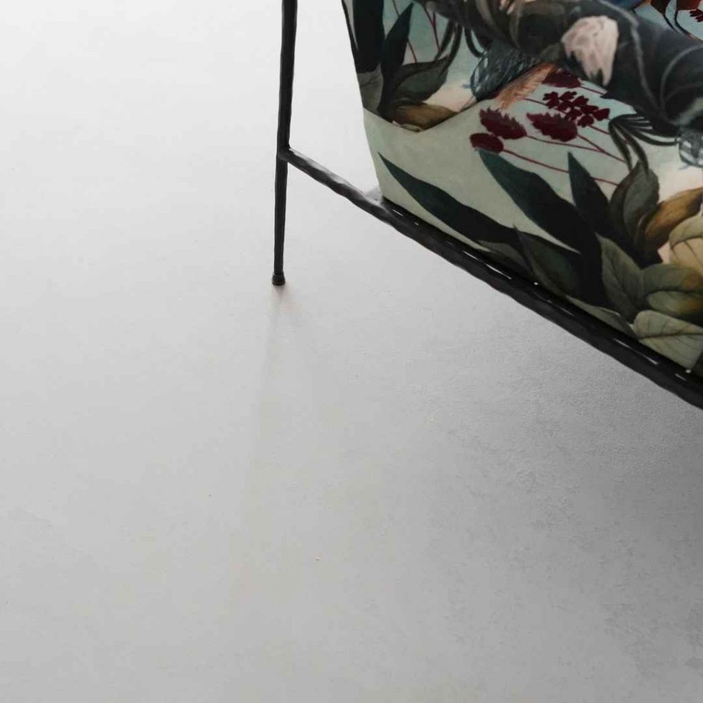 colourful chair on forcrete floor design feature