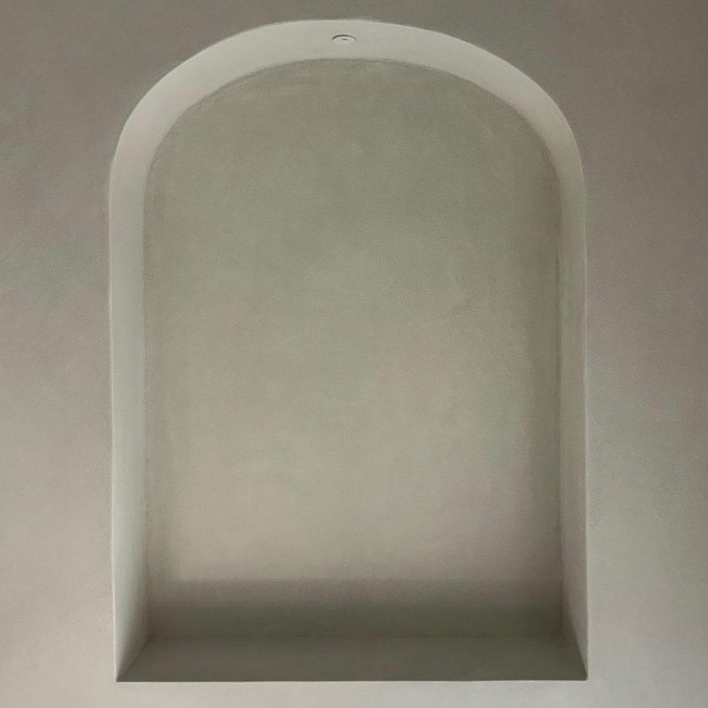 forcrete arch niche bathroom feature