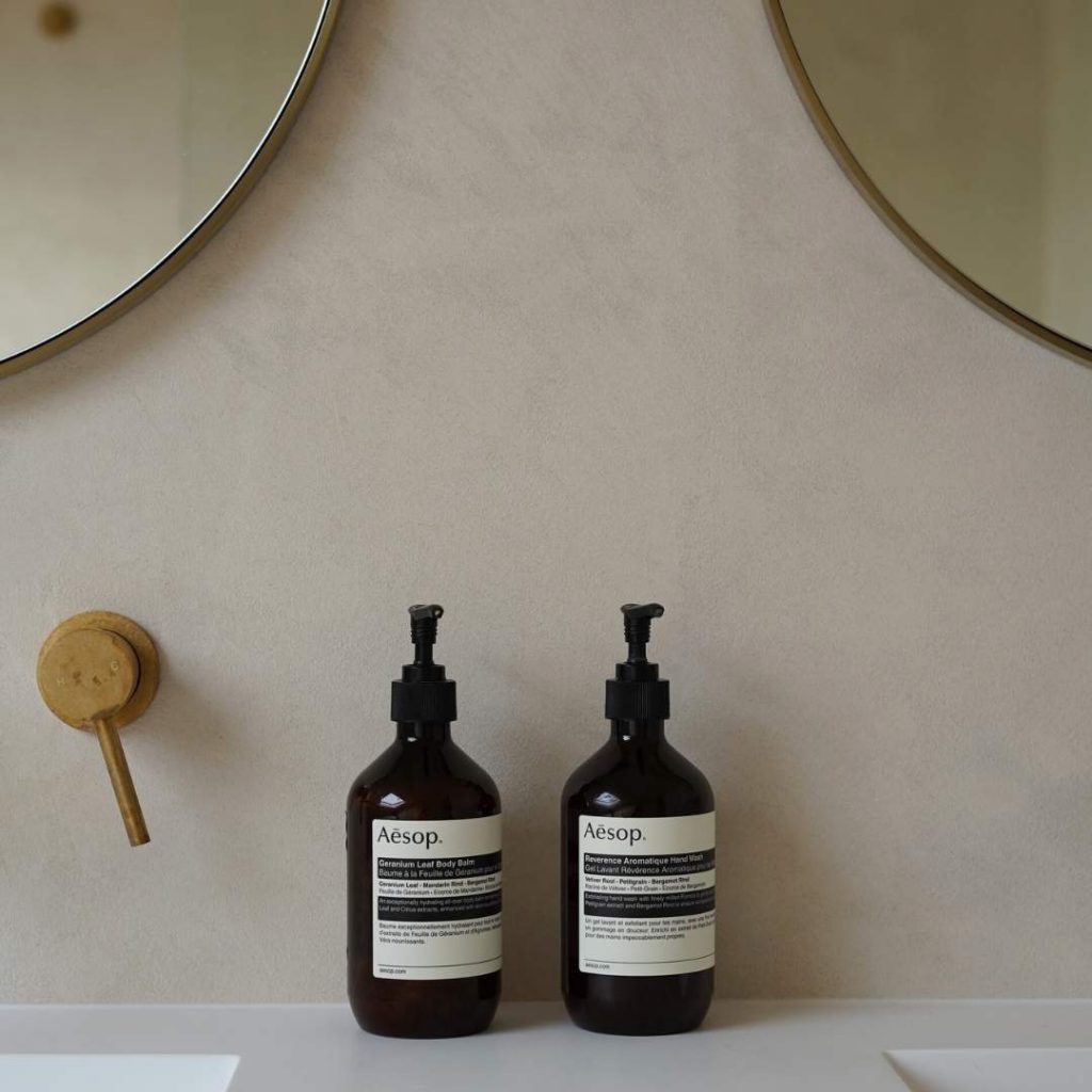 forcrete vanity bathroom aesop soap luxury