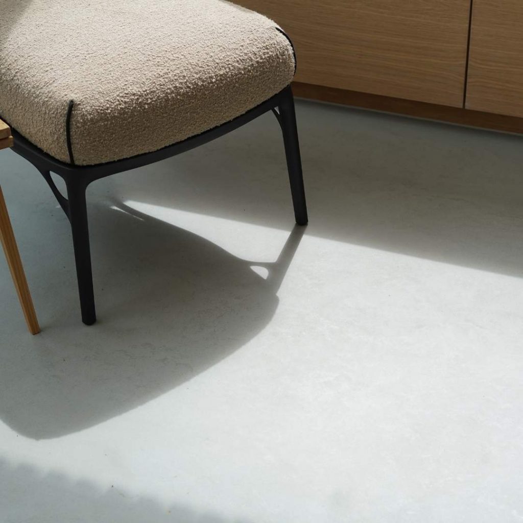 seating area forcrete floor interior design